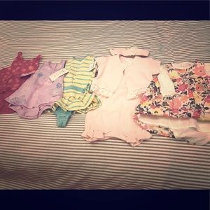 Bundle of 5 - NWT Baby Girl Clothes 3-12 months